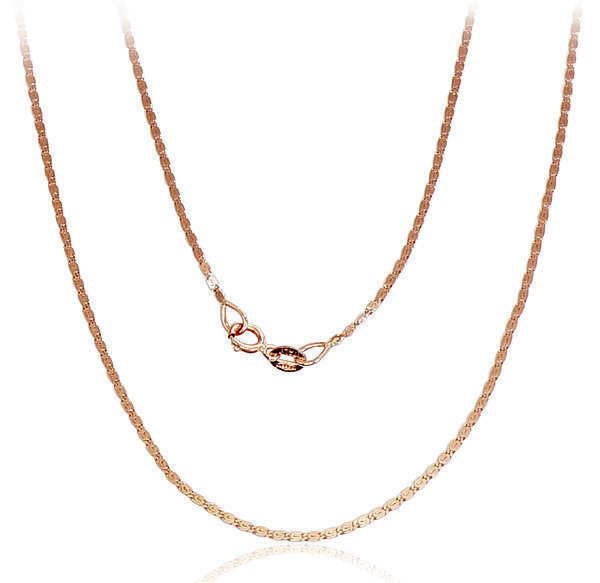 Red gold chain "Snail 1.15 mm"