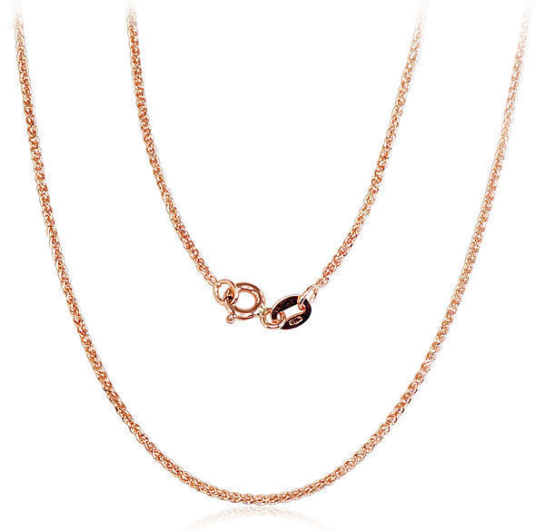 Red gold chain "Spiga 1.2 mm"