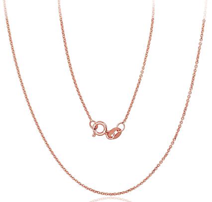 Red gold chain "Anchor 1 mm"