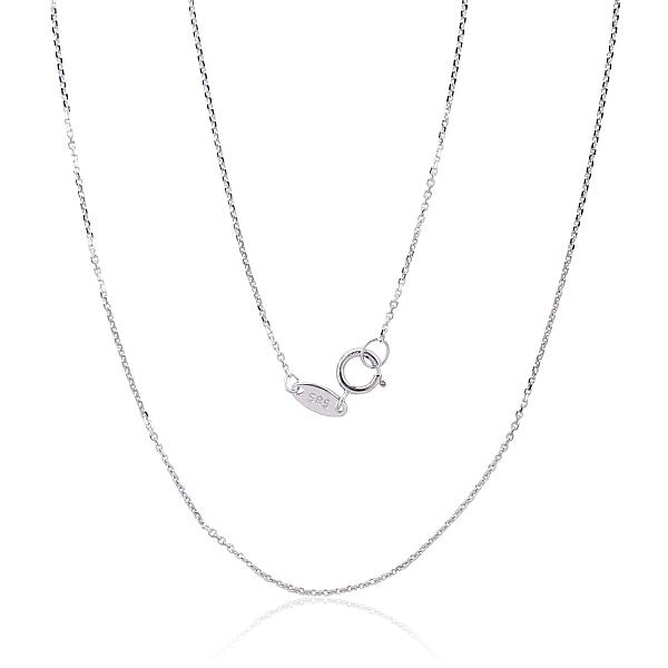 Valgest kullast kett "Anchor 0.8 mm"