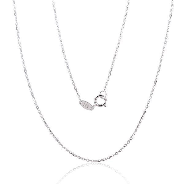 Valgest kullast kett "Anchor round 1 mm"