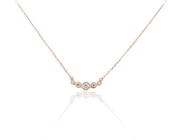 Collier aus Rotgold mit Zirkonia