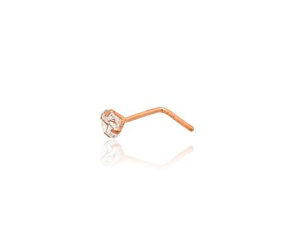 Punasest kullast piercing tsirkoonidegaga