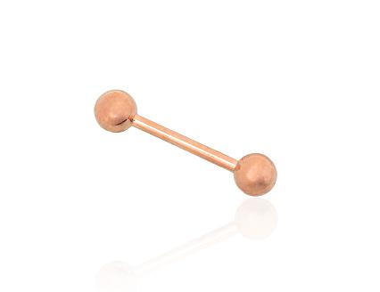 Punasest kullast piercing