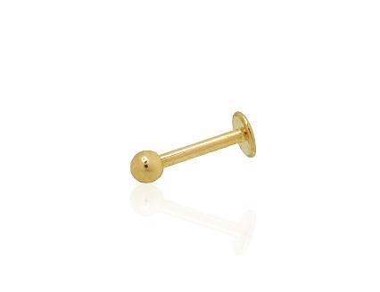 Kollasest kullast piercing