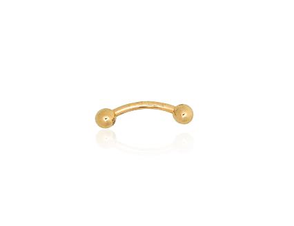 Kollasest kullast piercing