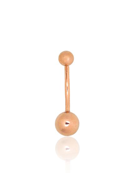 Punasest kullast piercing