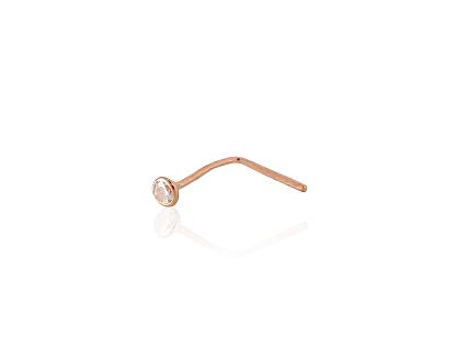 Punasest kullast piercing tsirkoonidegaga