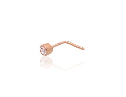 Punasest kullast piercing tsirkoonidegaga