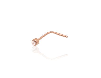 Punasest kullast piercing tsirkoonidegaga