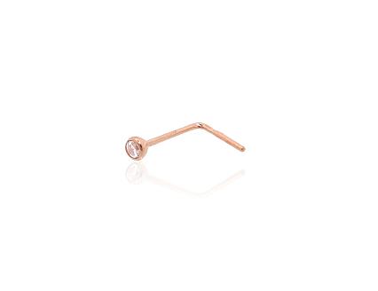 Punasest kullast piercing tsirkoonidegaga