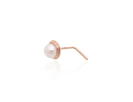 Punasest kullast piercing pärlitegaga