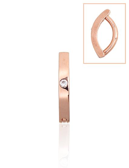 Punasest kullast piercing tsirkoonidegaga