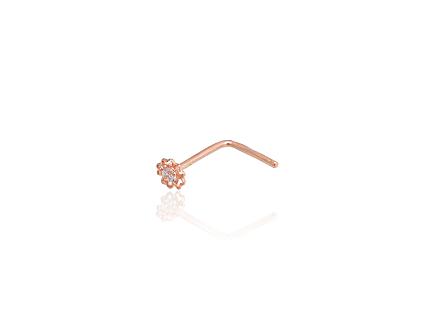 Piercing aus Rotgold mit Zirkonia