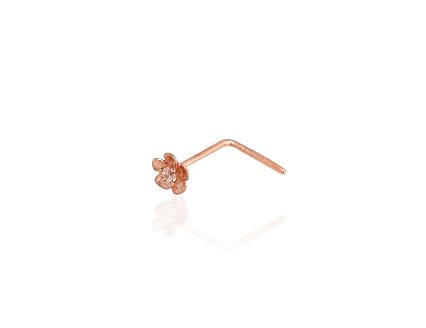Punasest kullast piercing tsirkoonidegaga