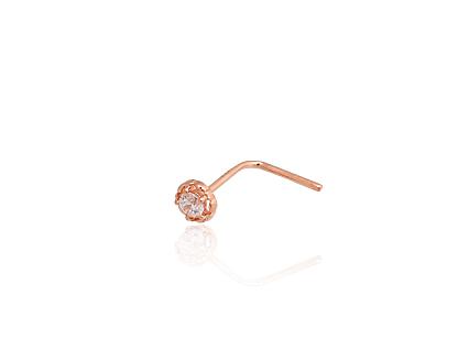 Punasest kullast piercing tsirkoonidegaga