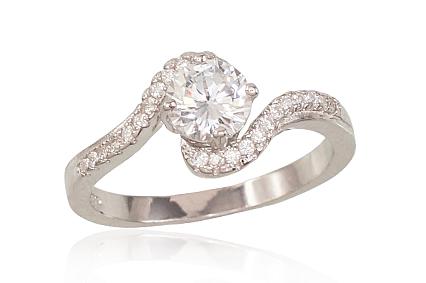 Ring aus Silber mit Zirkonia
