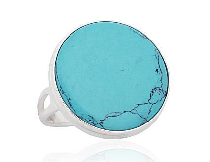 Silver ring with turquoise
