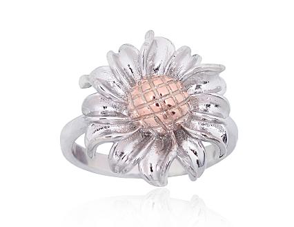 Ring aus Silber mit Vergoldung