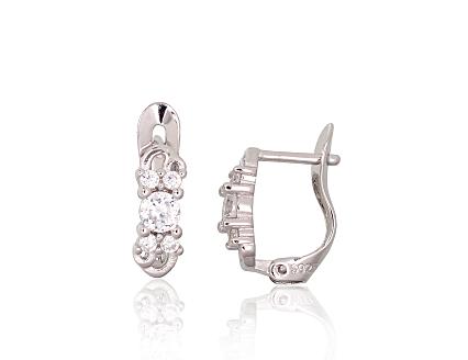 Silver earrings with zirconias
