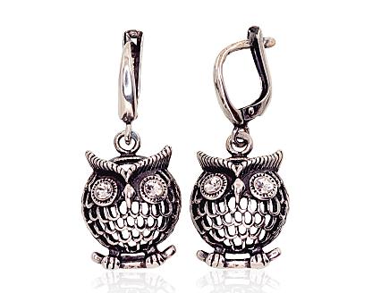 Silver earrings with zirconias