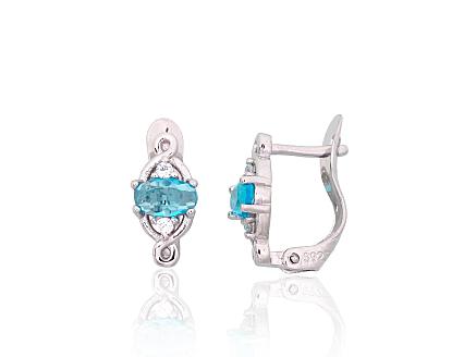 Silver earrings with zirconias