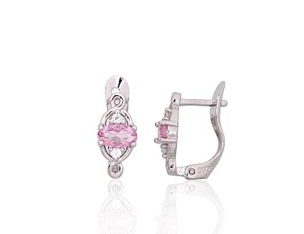 Silver earrings with zirconias