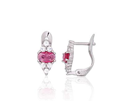 Серьги из серебра с цирконами