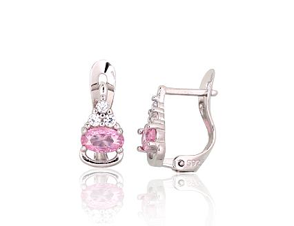 Серьги из серебра с цирконами