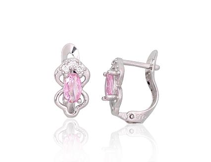 Silver earrings with zirconias