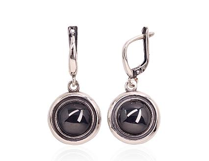 Ohrringe aus Silber mit Hämatiten