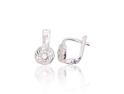 Ohrringe aus Silber mit Kristallen