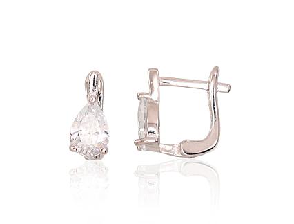 Silver earrings with zirconias