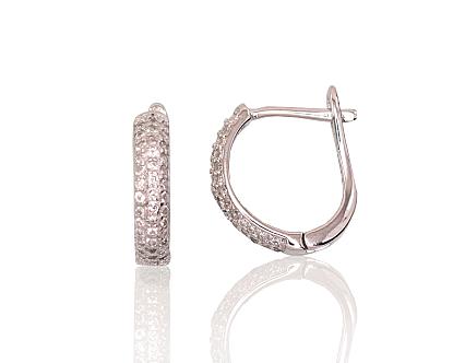 Silver earrings with zirconias