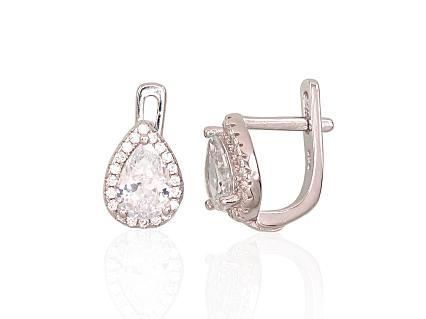 Silver earrings with zirconias