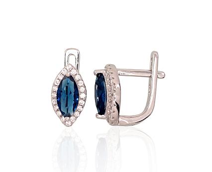 Silver earrings with zirconias