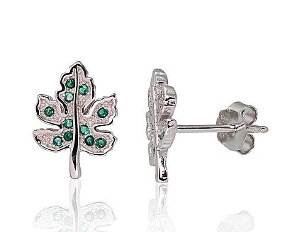 Серьги из серебра с цирконами