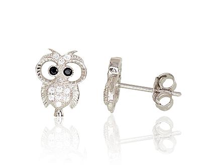 Silver earrings with zirconias