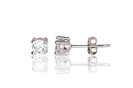 Silver earrings with zirconias