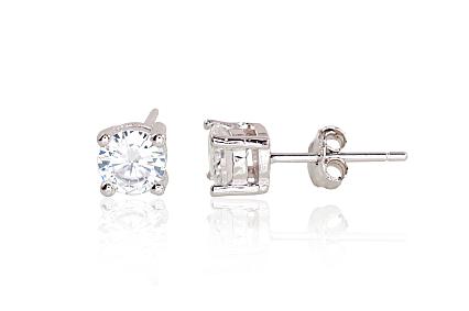 Silver earrings with zirconias