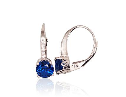 Silver earrings with zirconias