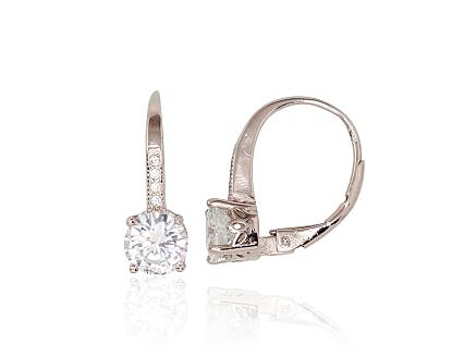 Silver earrings with zirconias