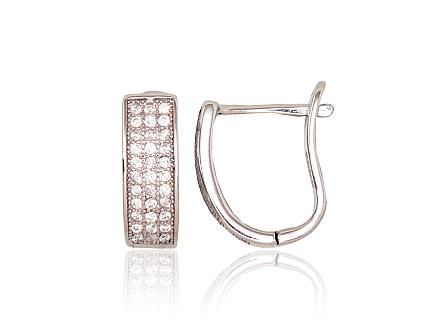 Silver earrings with zirconias