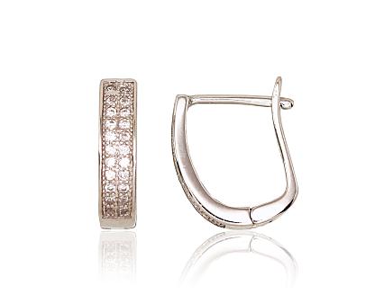 Silver earrings with zirconias