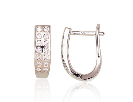 Silver earrings with zirconias