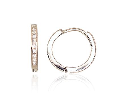 Silver earrings with zirconias