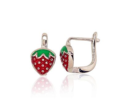 Ohrringe aus Silber mit Juwelieremaille