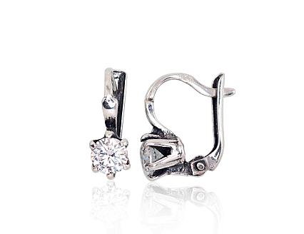Silver earrings with zirconias