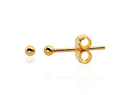 Silver earrings with gold plating