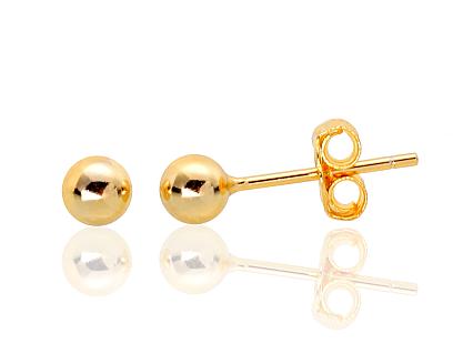 Silver earrings with gold plating